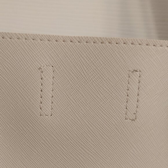 Soft Grey Faux Leather Tote Bag - Picture 4 of 11